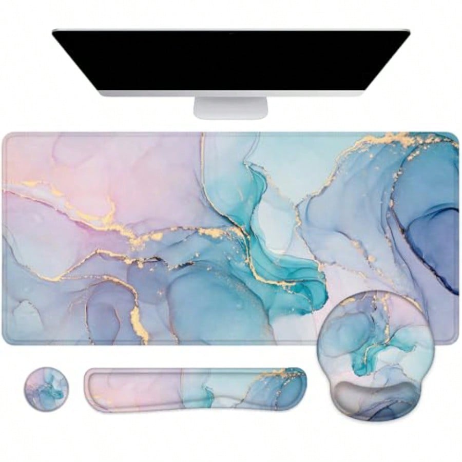 Gaming Keyboard Mouse - Mouse Pad with Wrist Rest Large