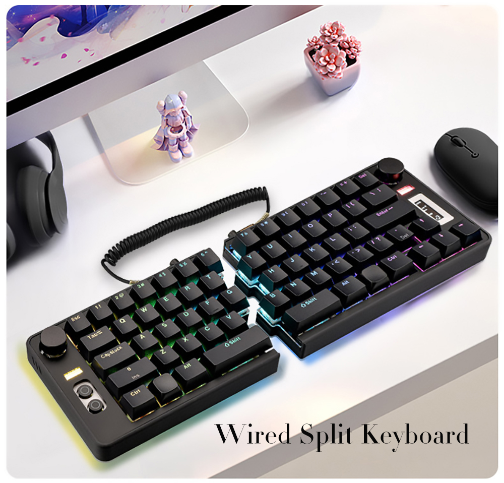 Keyboard Gaming Mac - Programmable Ergonomic Split Keyboard One-Handed Mechanical