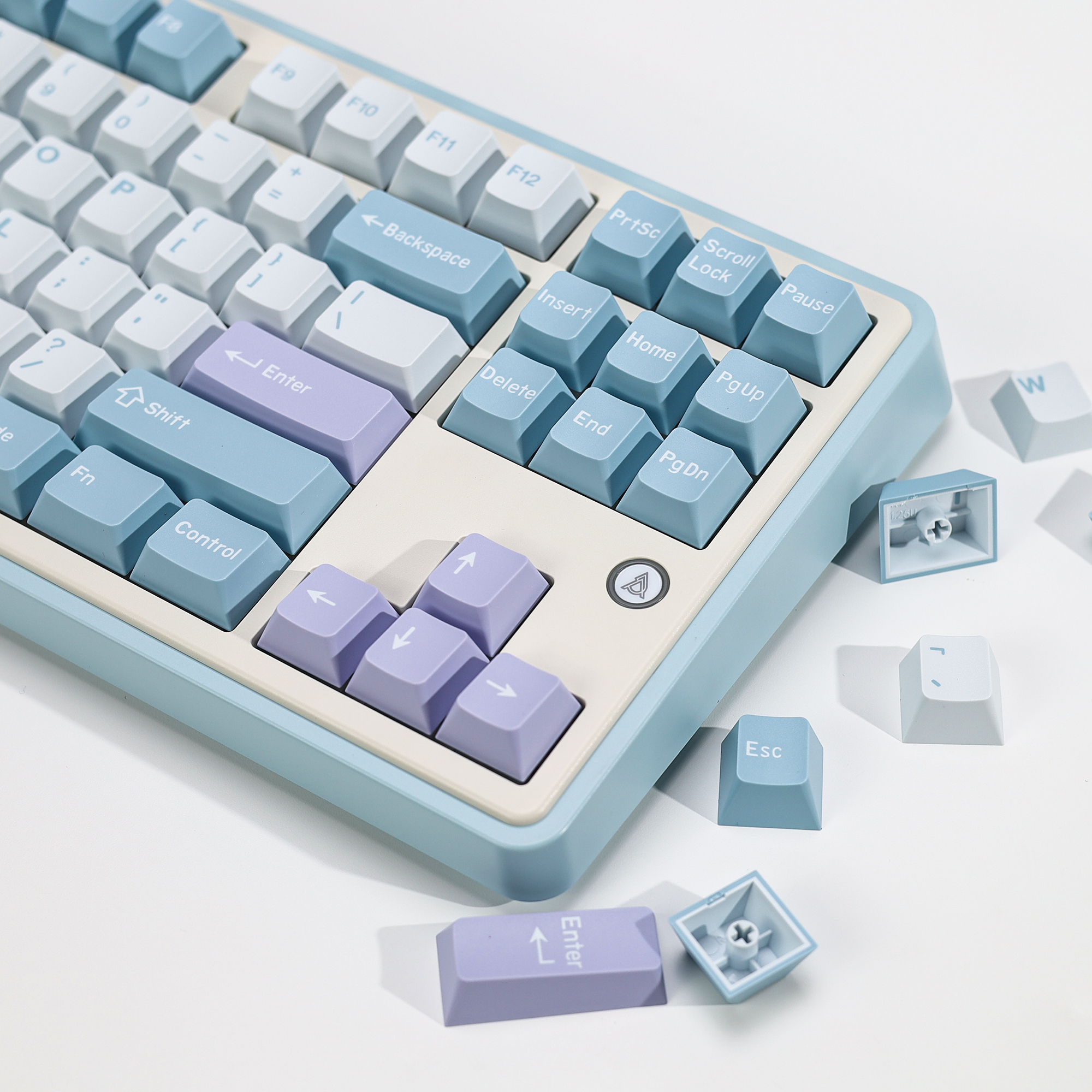 Gaming Keyboard No Number Pad - KBDiy Illusion Keycap Retro PBT ISO