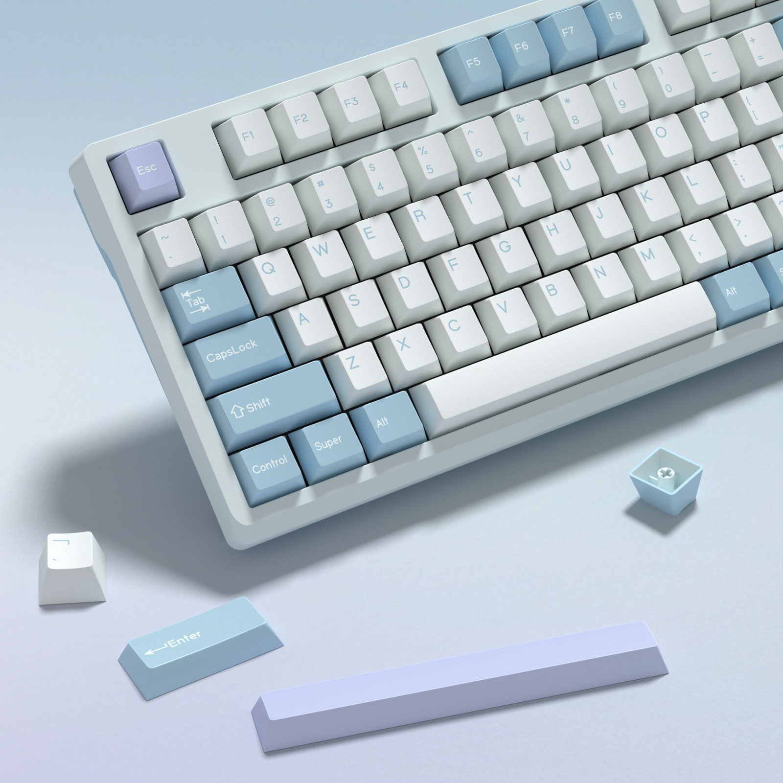 Gaming Keyboard No Number Pad - KBDiy GMK Illusion Keycap Cherry Profile