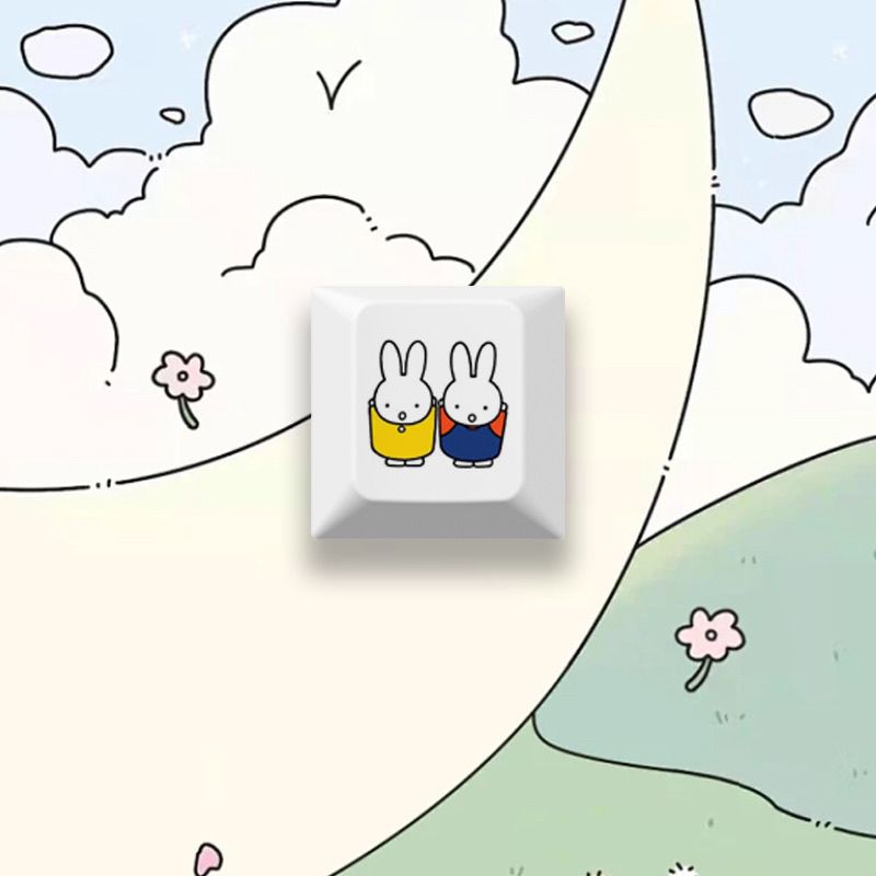 New Miffy rabbit cartoon cute  - مراجعة Gaming Keyboard Mechanical وسعره