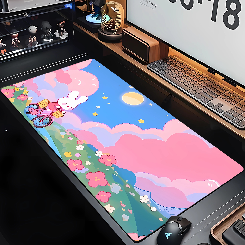 Cute Rabbit Cartoon Silicone S - مراجعة Gaming Keyboard Mouse وسعره