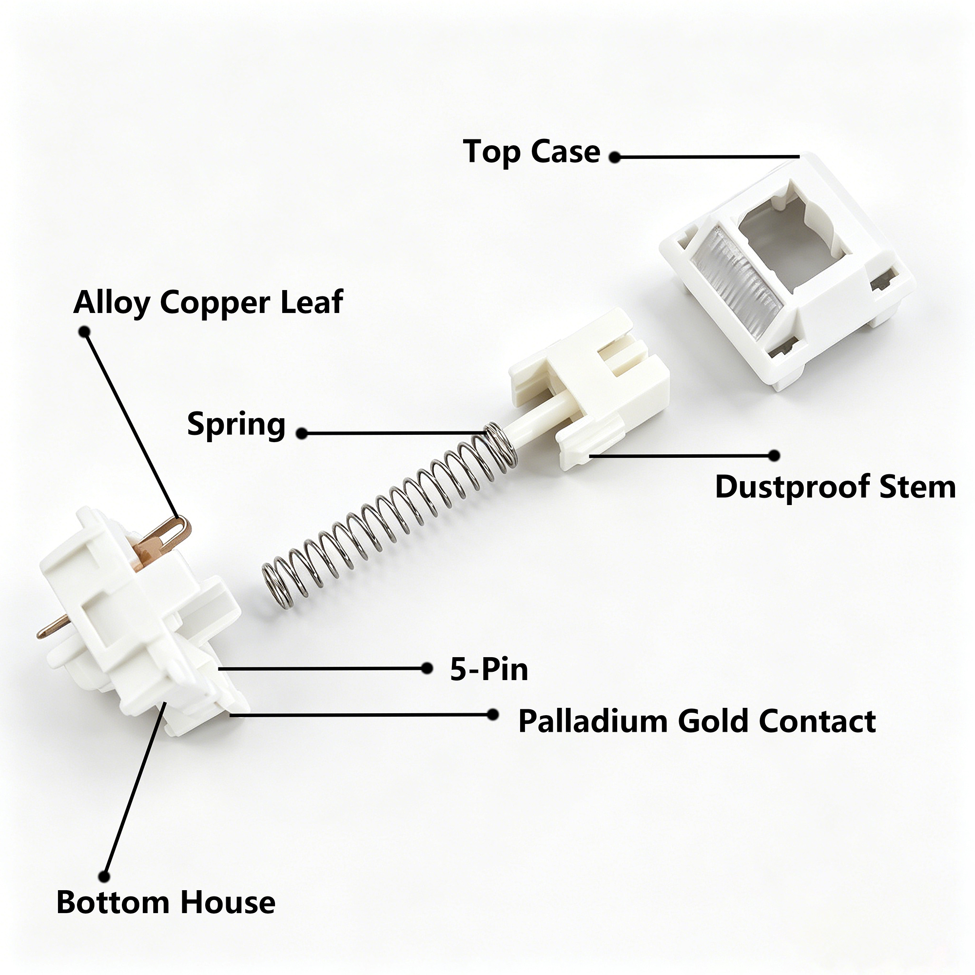 Keycool Walk Snow Switch White - مراجعة Keyboard Lube Kit وسعره