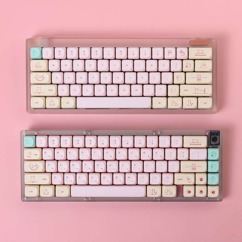 Pink Busy Cat Minimalist Small - مراجعة Gaming Keyboard Mini وسعره