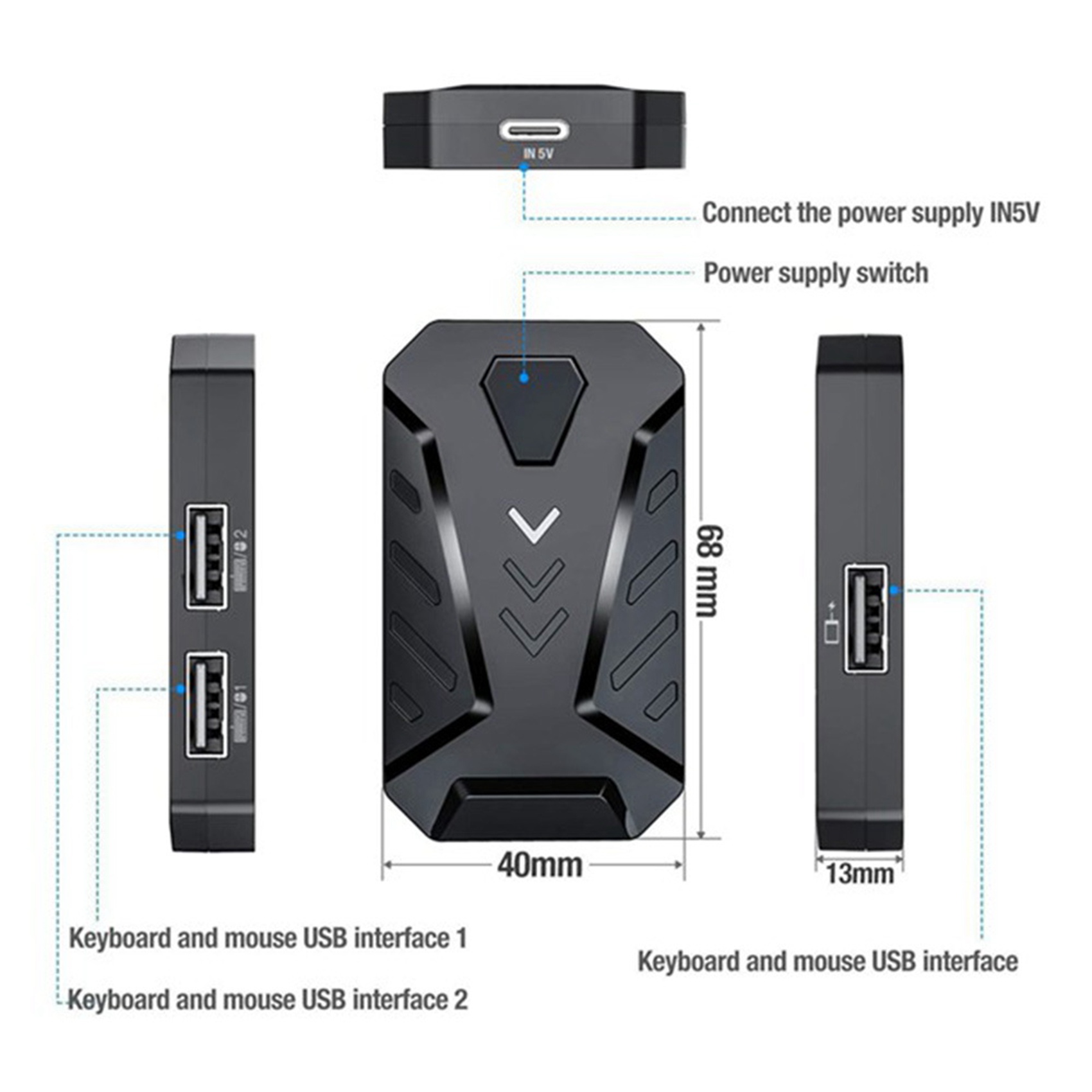 N15R-Portable Mobile Gaming Ke - مراجعة Gaming Keyboard And Mouse Converter For Mobile وسعره