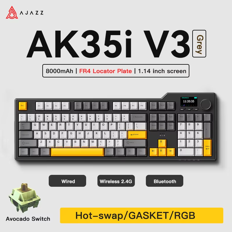 Ajazz AK35I V3/V4 MAX Tri-mode - مراجعة Keyboard Gaming Mac وسعره