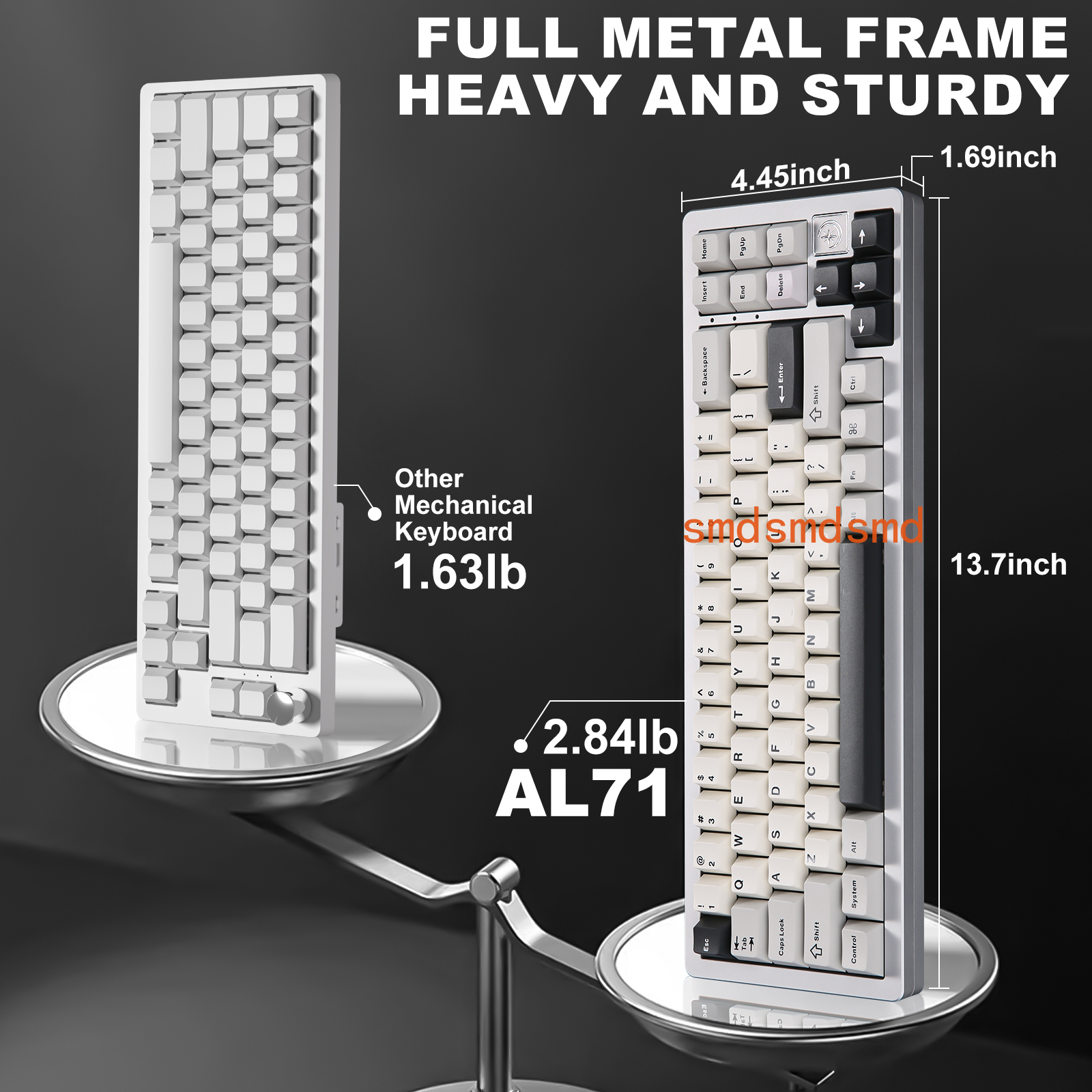 AL71 Silver CNC Aluminum Mecha - مراجعة Keyboard Gaming Mac وسعره