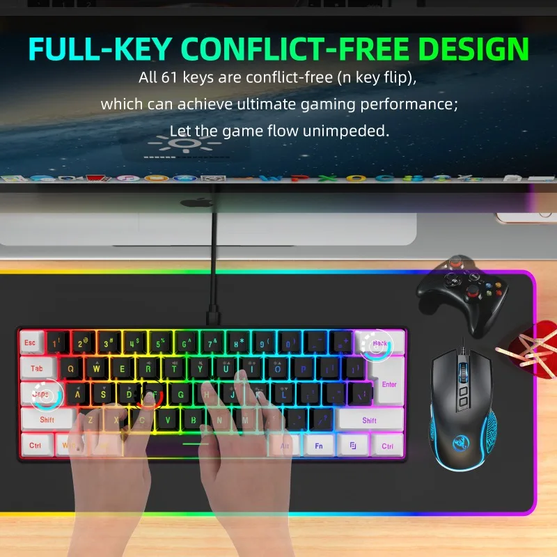 Keyboard and mouse 60% compute - مراجعة Gaming Keyboard Extension وسعره