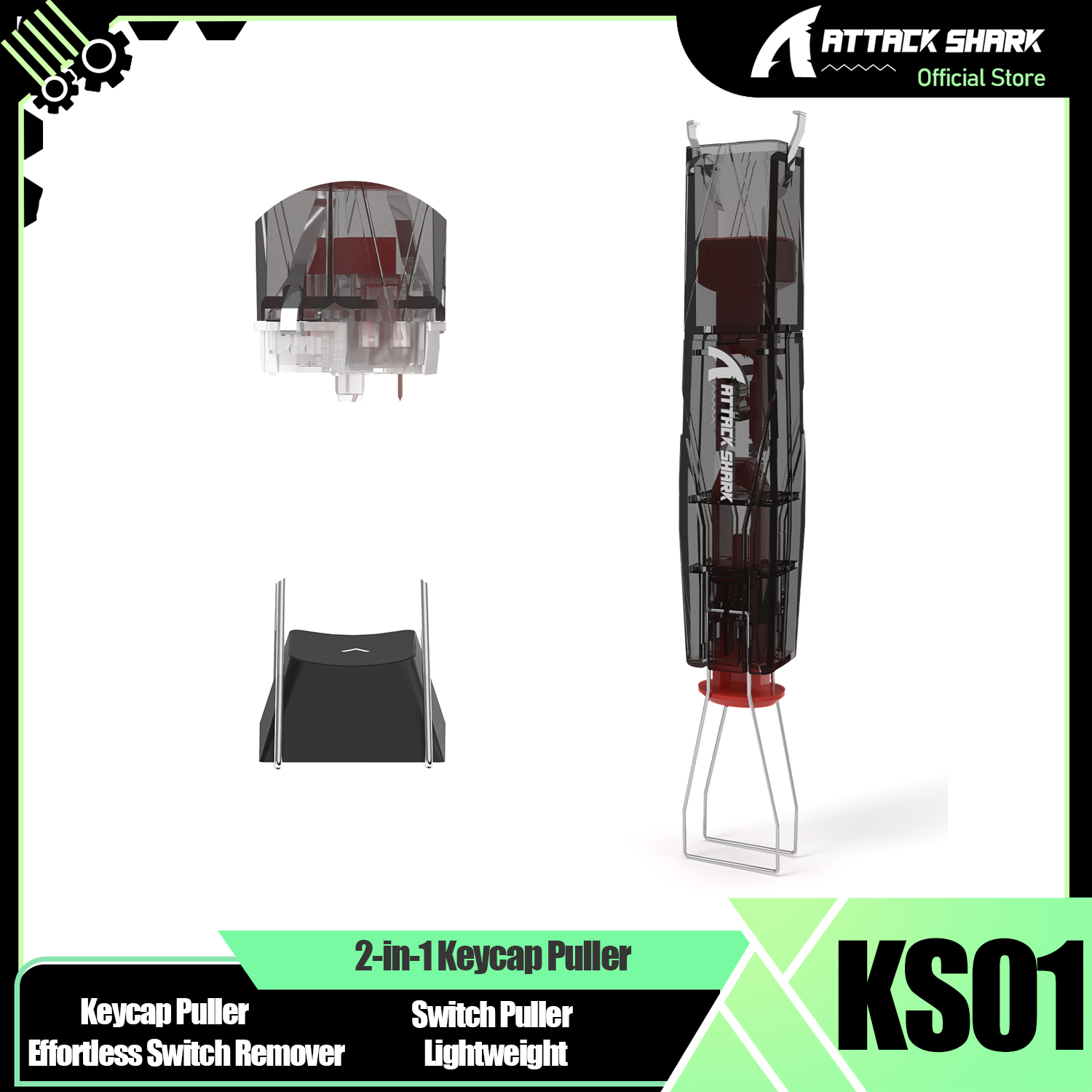ATTACK SHARK KS01 2-in-1 Keyca - مراجعة Keycap Puller Ring وسعره