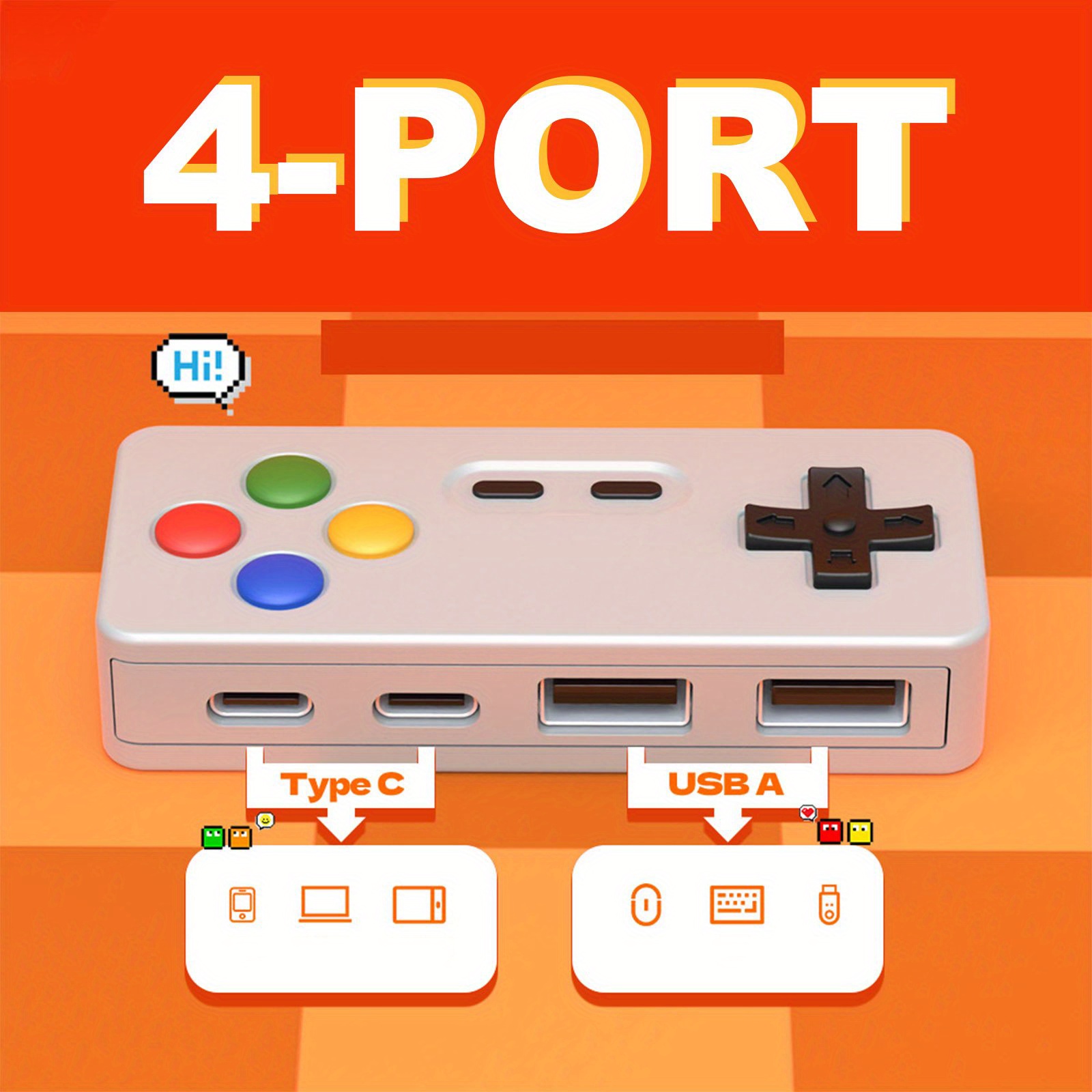 1PC Cartoon USB C Extension Ad - مراجعة Gaming Keyboard Type C وسعره