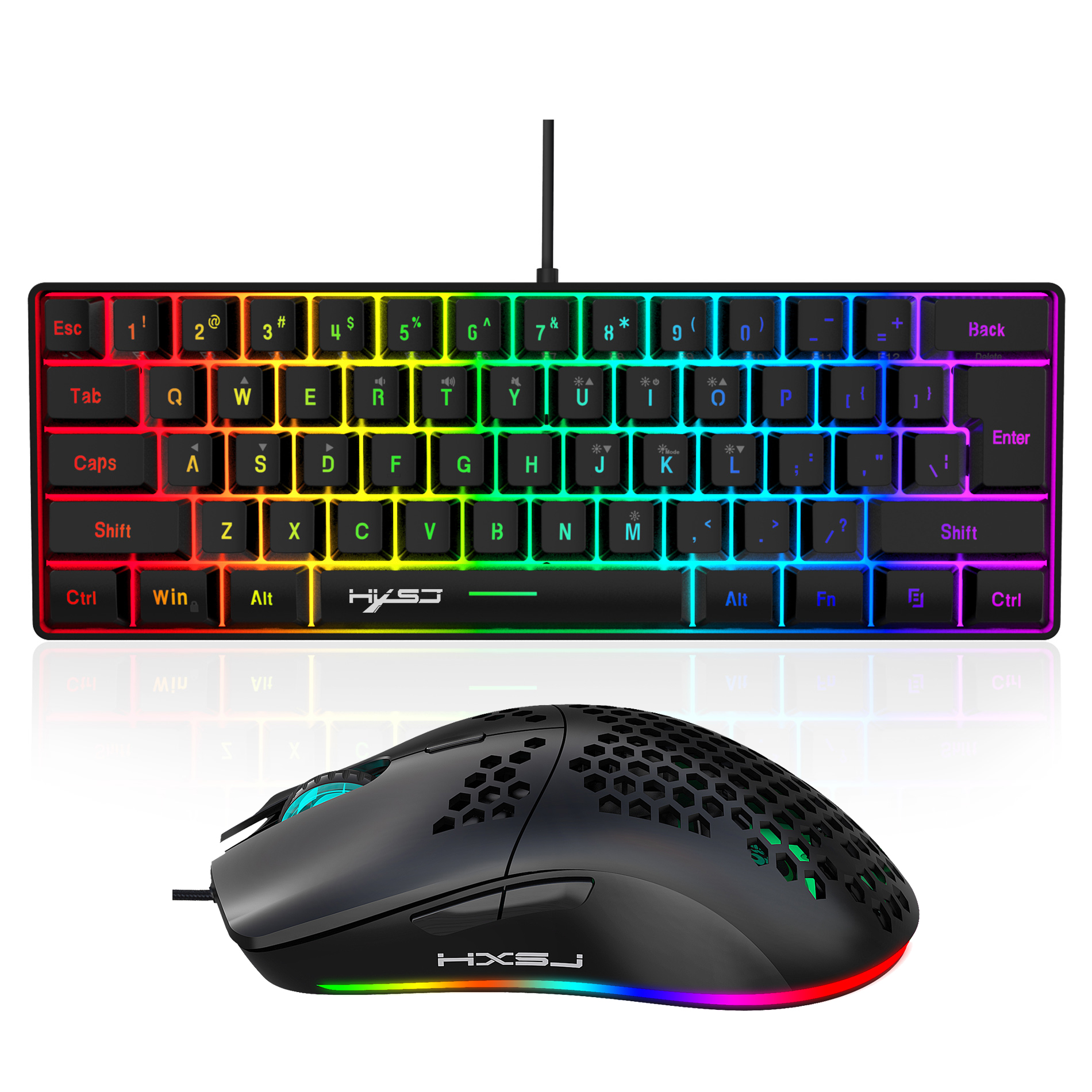 Hot selling HXSJ 61 keys V700  - مراجعة Gaming Keyboard Extension وسعره