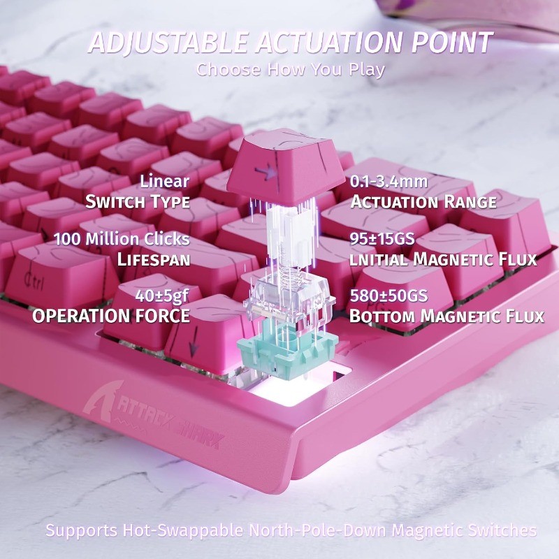 ATTACK SHARK X68 HE 8000Hz Rap - مراجعة Keyboard Gaming Mac وسعره