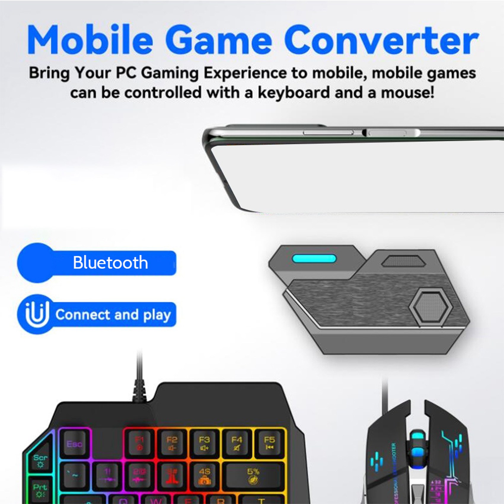 ONNL Gamepad Mobile PUBG Contr - مراجعة Gaming Keyboard And Mouse Converter For Mobile وسعره