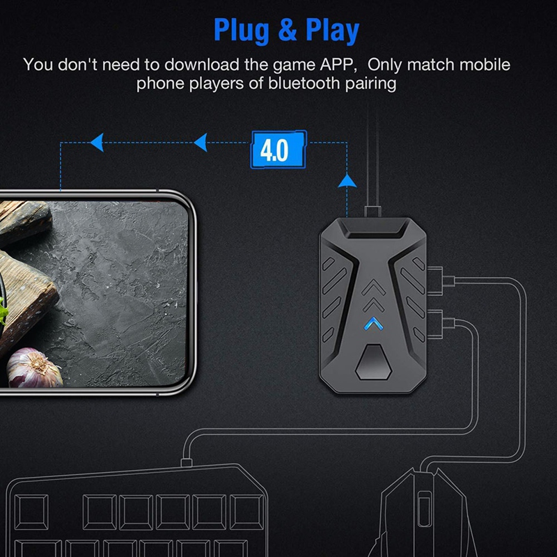 Portable Mobile Gaming Keyboar - مراجعة Gaming Keyboard And Mouse Converter For Mobile وسعره
