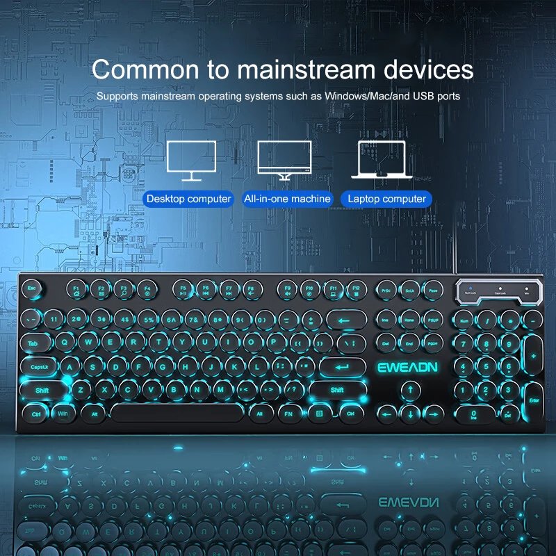 Retro Punk Mechanical Feel Key - مراجعة Gaming Keyboard Mechanical وسعره