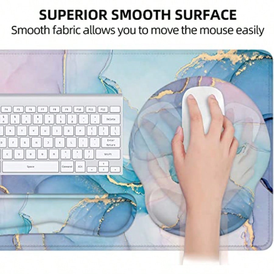 Mouse Pad with Wrist Rest Larg - مراجعة Gaming Keyboard Mouse وسعره