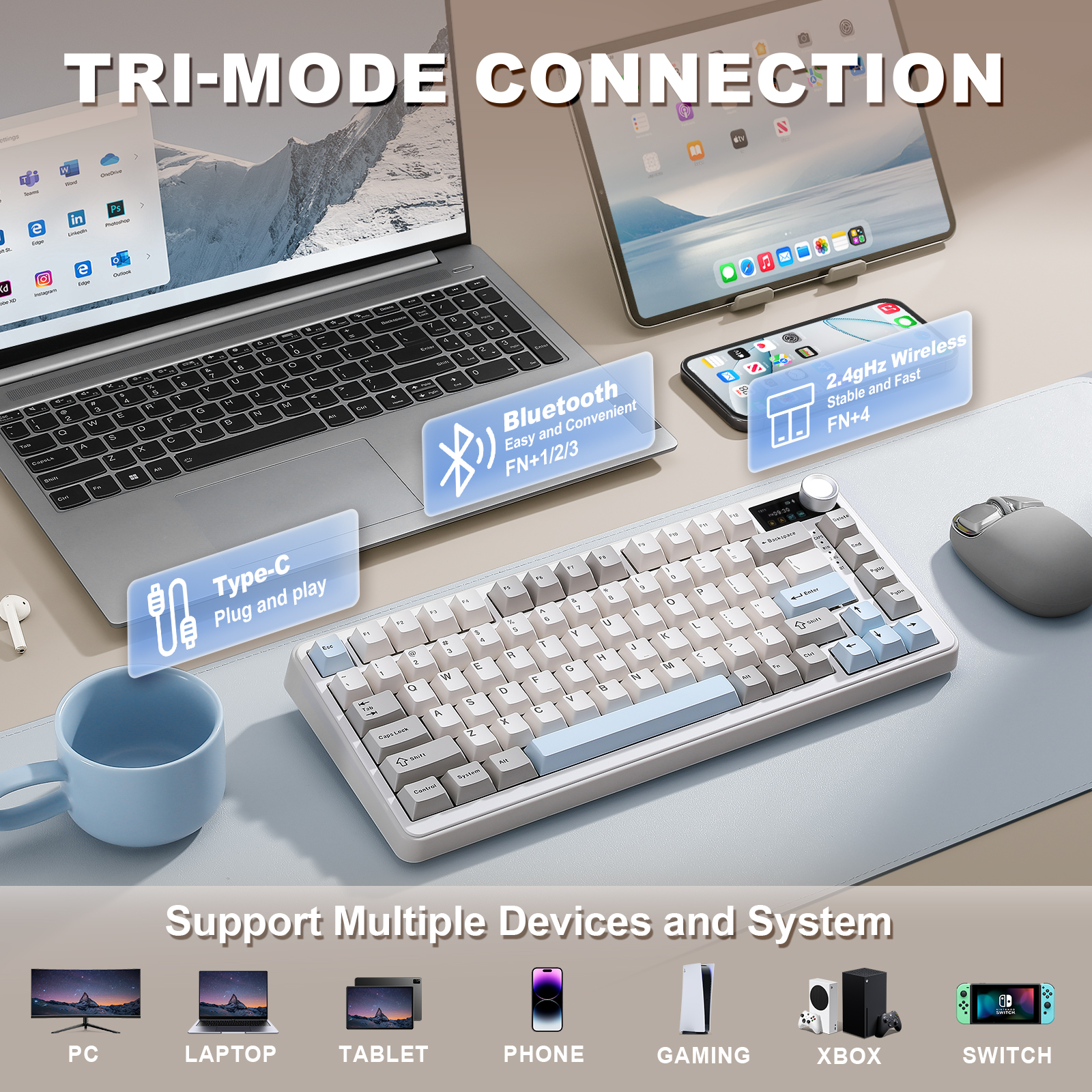 YUNZII B75 PRO MAX Wireless Me - مراجعة Keyboard Gaming Mac وسعره