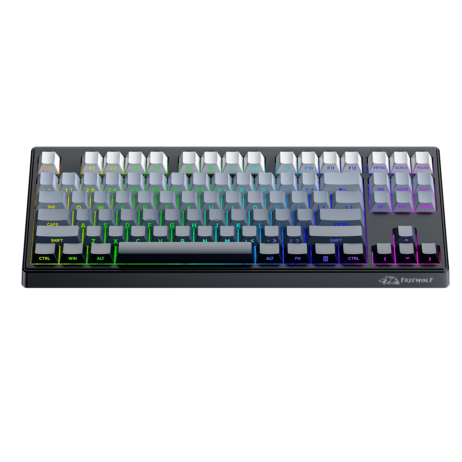 FREEWOLF M87 V2 87 Keys RGB Me - مراجعة Keyboard Gaming Mac وسعره