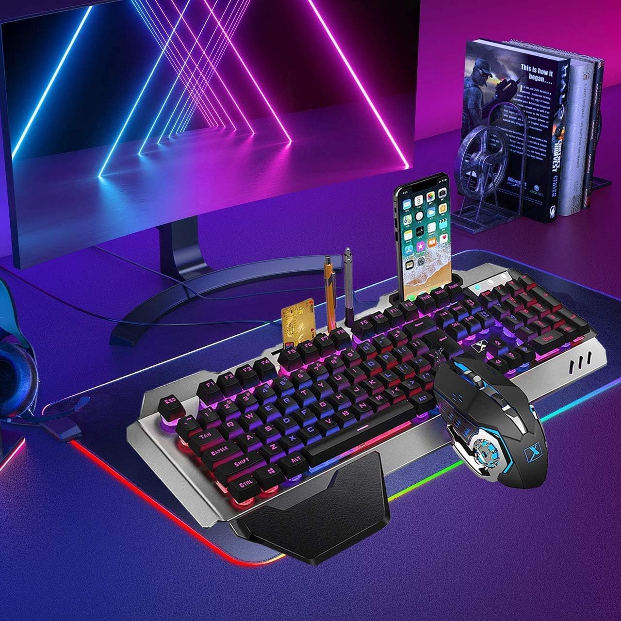 RGB Gaming Keyboard Mouse Comb - مراجعة Gaming Keyboard No Number Pad وسعره