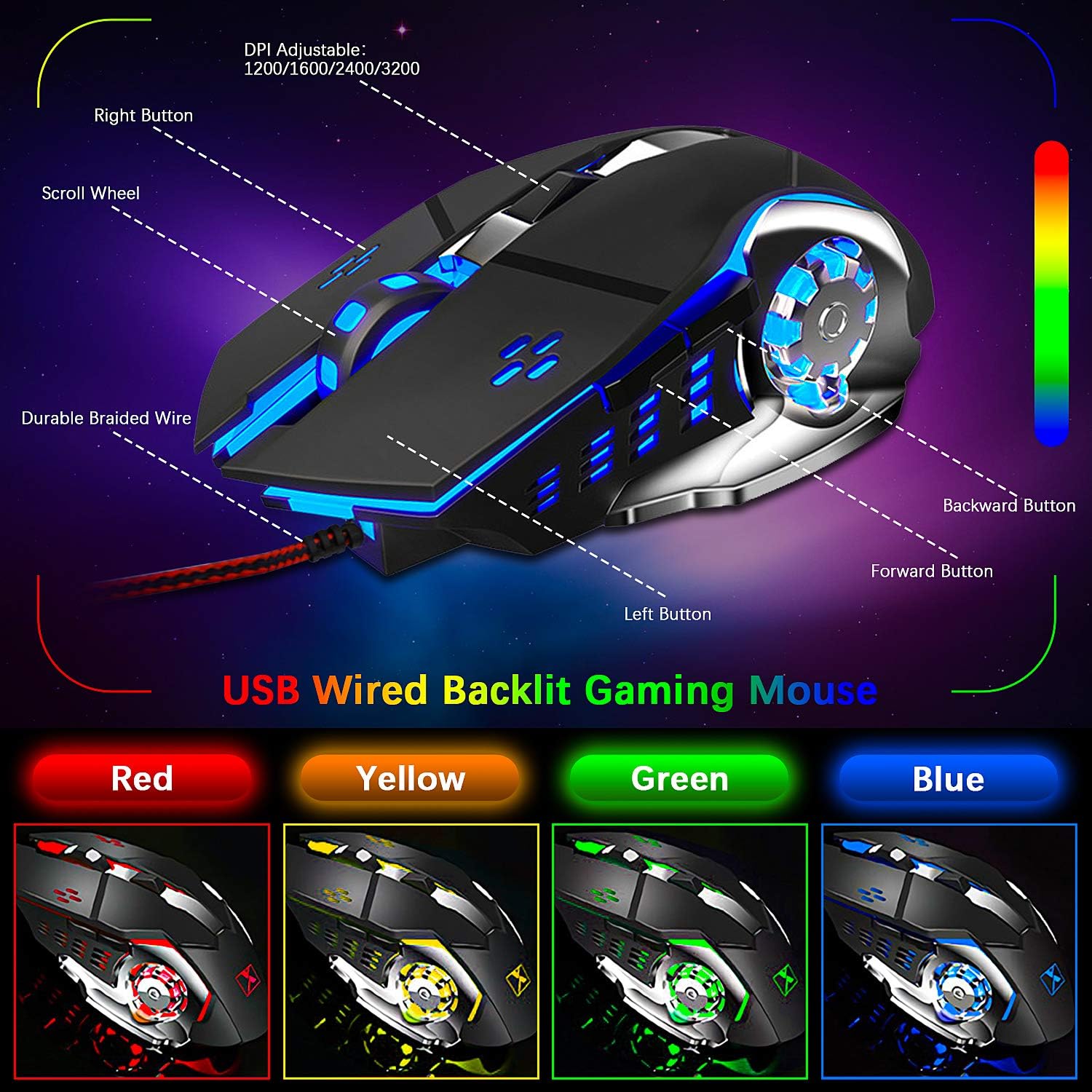 RGB Gaming Keyboard Mouse Comb - مراجعة Gaming Keyboard No Number Pad وسعره