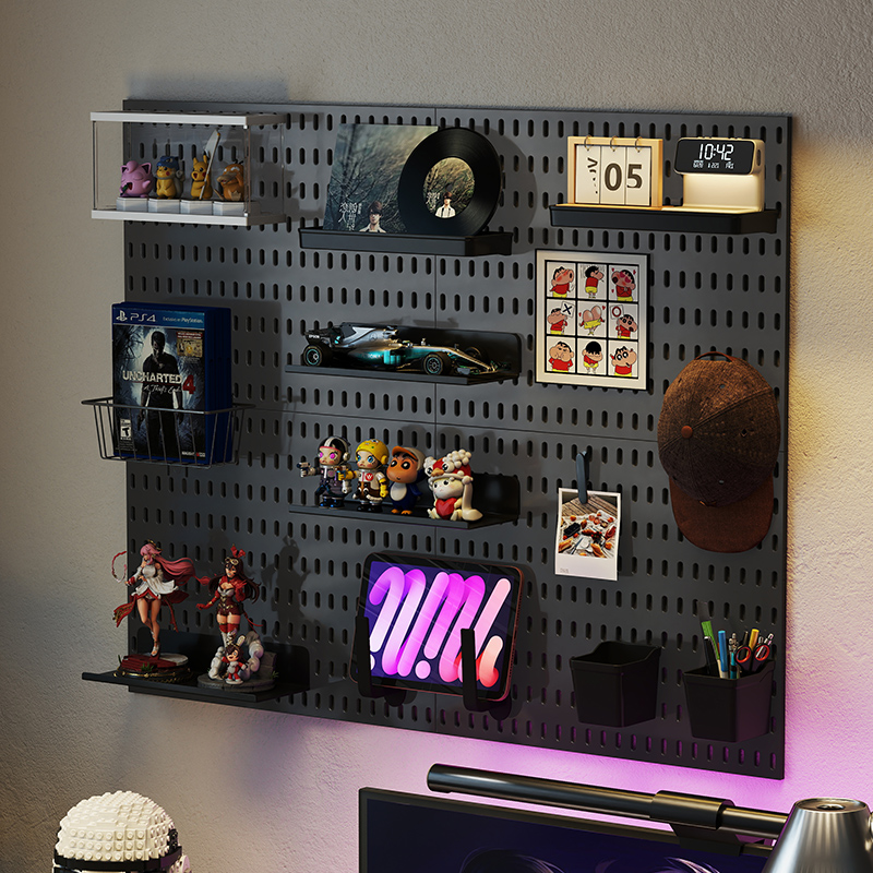 Adhesive Pegboard Shelf for Ga - مراجعة Gaming Keyboard Mouse وسعره
