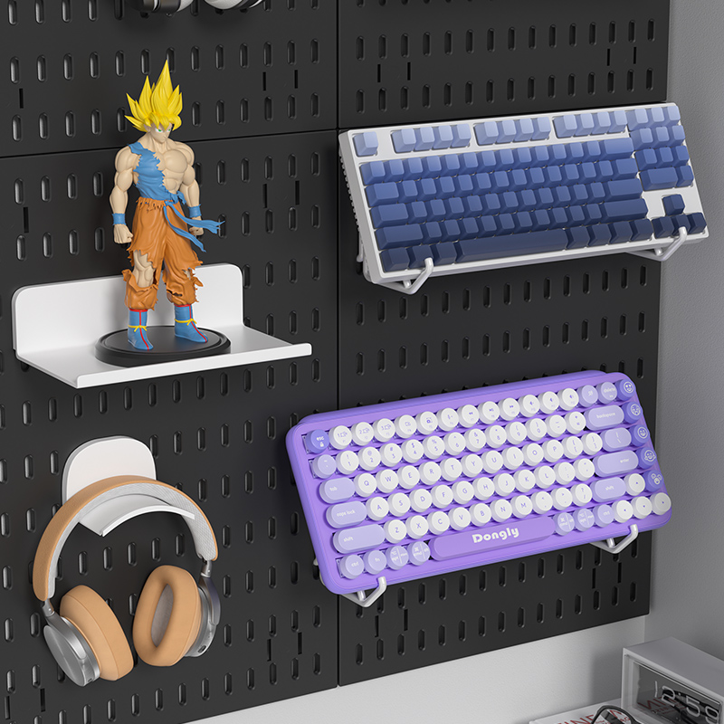 Adhesive Pegboard Shelf for Ga - مراجعة Gaming Keyboard Mouse وسعره