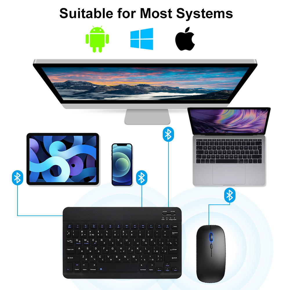 Bluetooth Keyboard and Mouse F - مراجعة Gaming Keyboard Mini وسعره