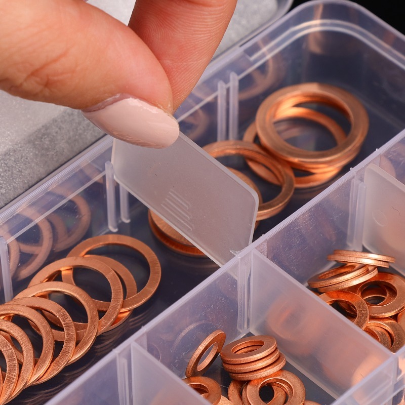 100/200PCS Copper Washer Assor - مراجعة Gasket Mount Kit وسعره