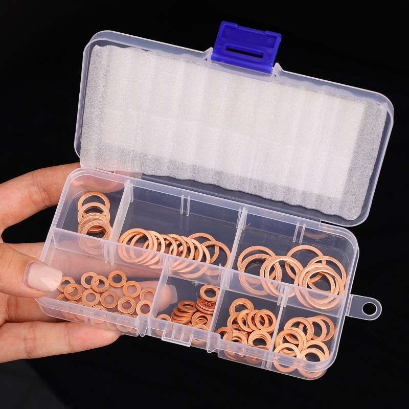 100/200PCS Copper Washer Assor - مراجعة Gasket Mount Kit وسعره