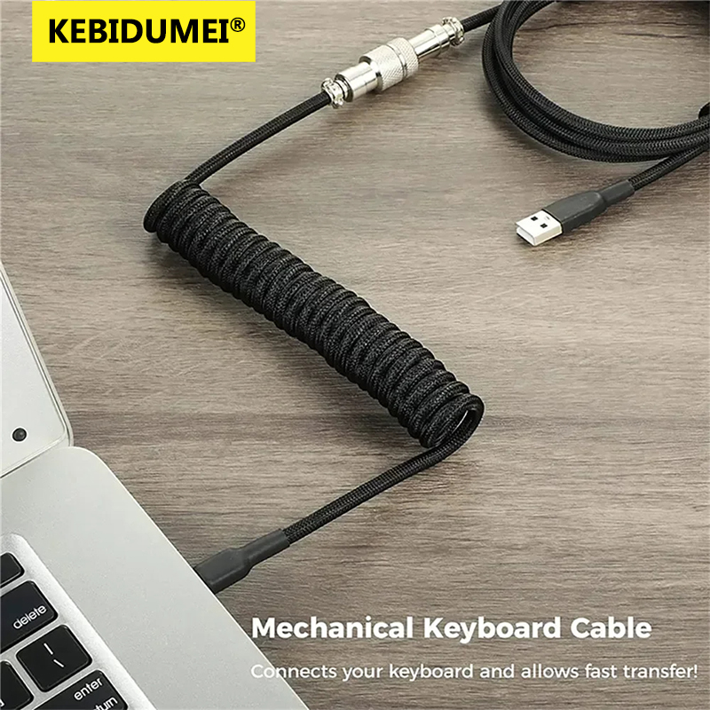 Mechanical Keyboard Coiled Cab - مراجعة Gaming Keyboard Type C وسعره