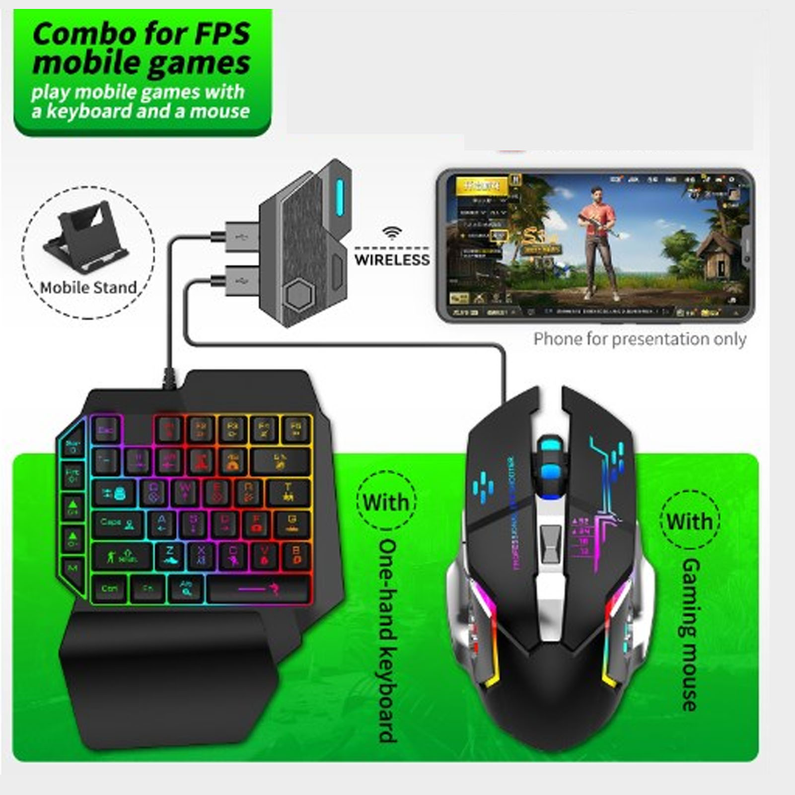 Keyboard Mouse Converter Set R - مراجعة Gaming Keyboard Extension وسعره