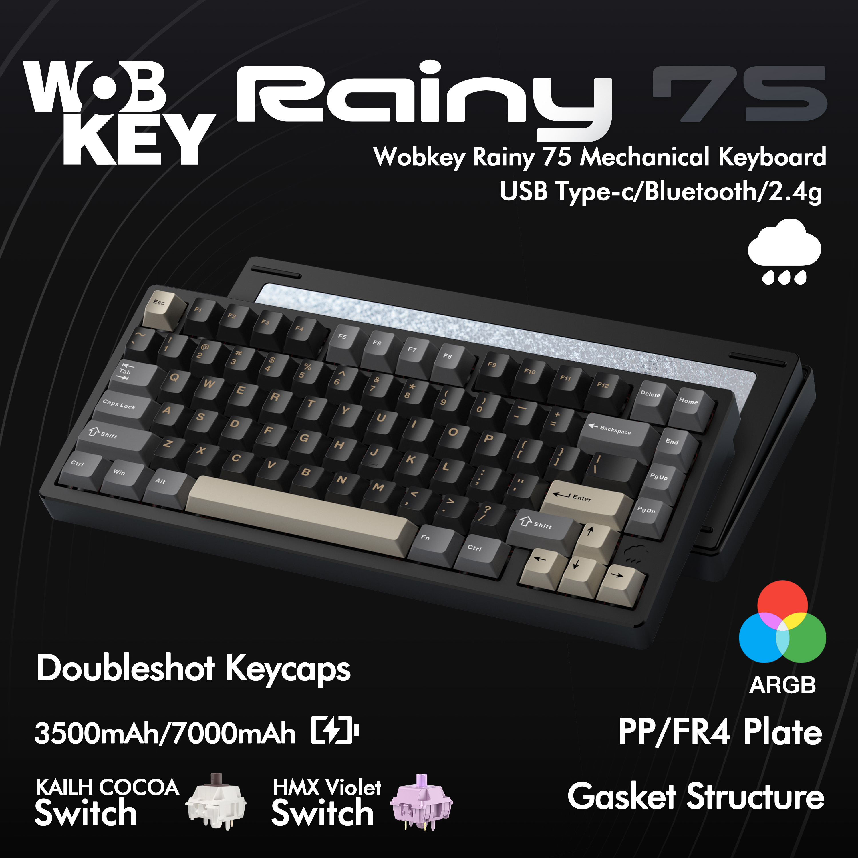 WOBKEY WOB Rainy75 Mechanical  - مراجعة Keyboard Gaming Mac وسعره