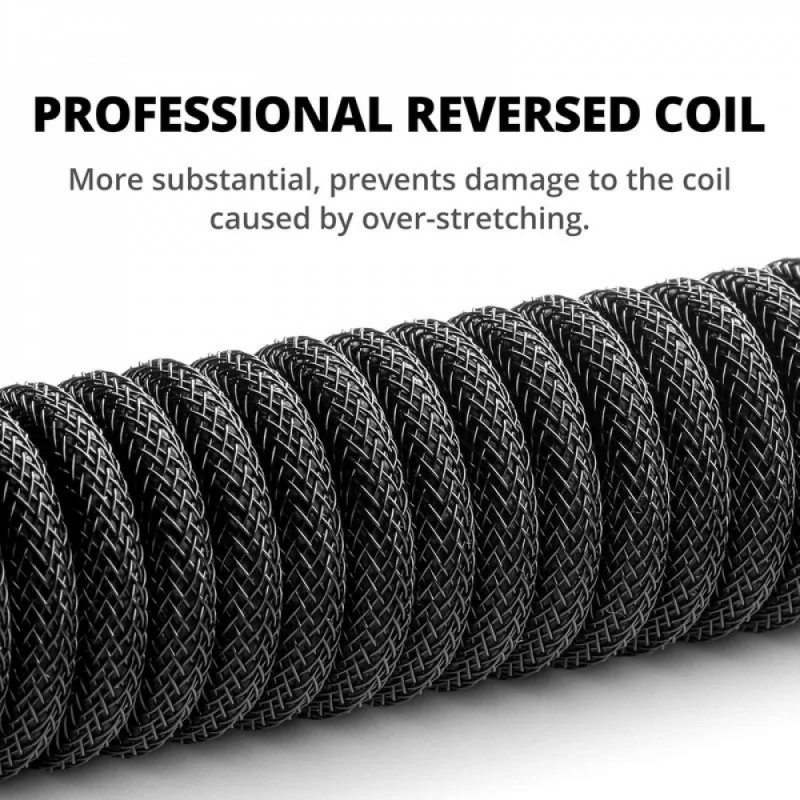 Coiled USB-C Cable with Magnet - مراجعة Gaming Keyboard Type C وسعره