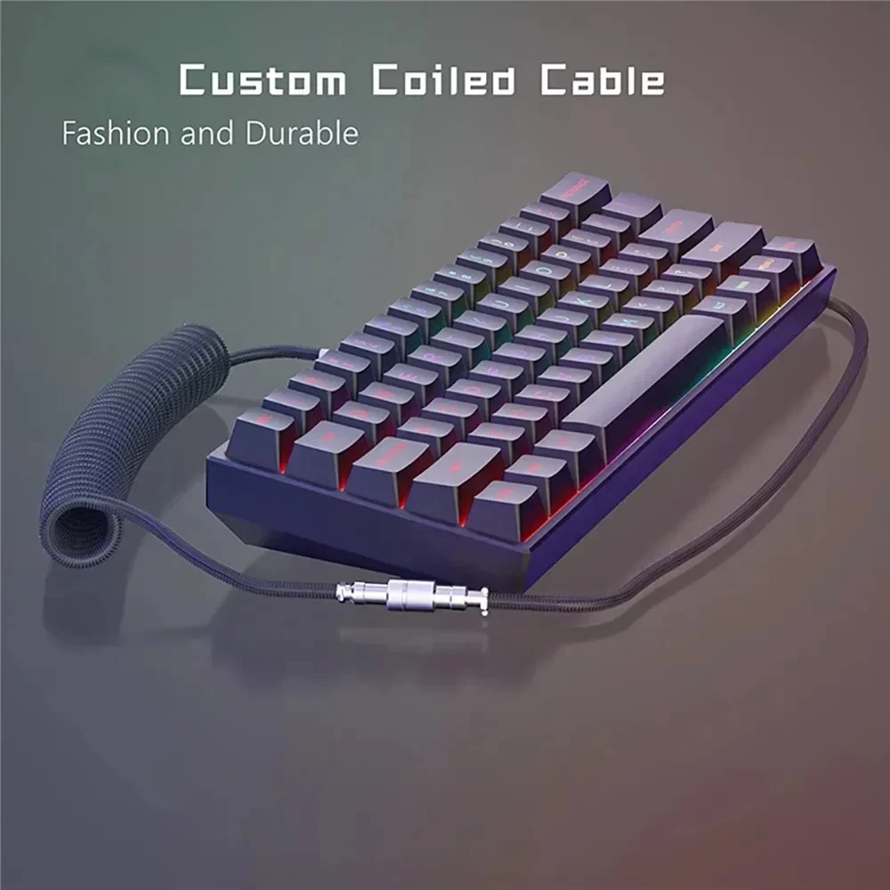 Aviator Coiled Keyboard Cable, - مراجعة Gaming Keyboard Type C وسعره