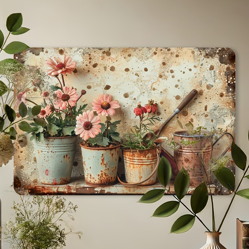 Vintage Floral Metal Tin Sign  - مراجعة Brass Weight Plate وسعره