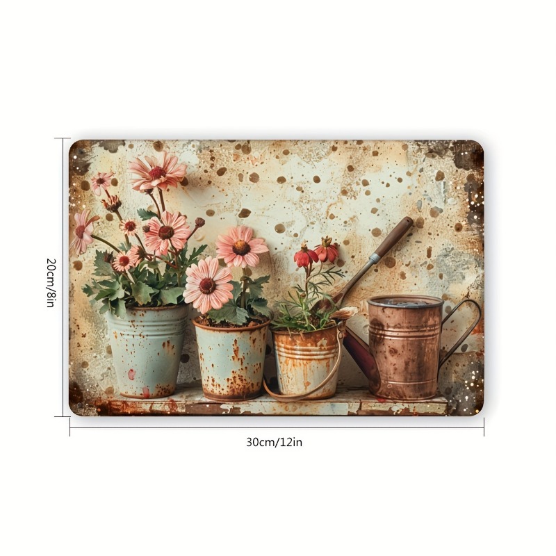 Vintage Floral Metal Tin Sign  - مراجعة Brass Weight Plate وسعره