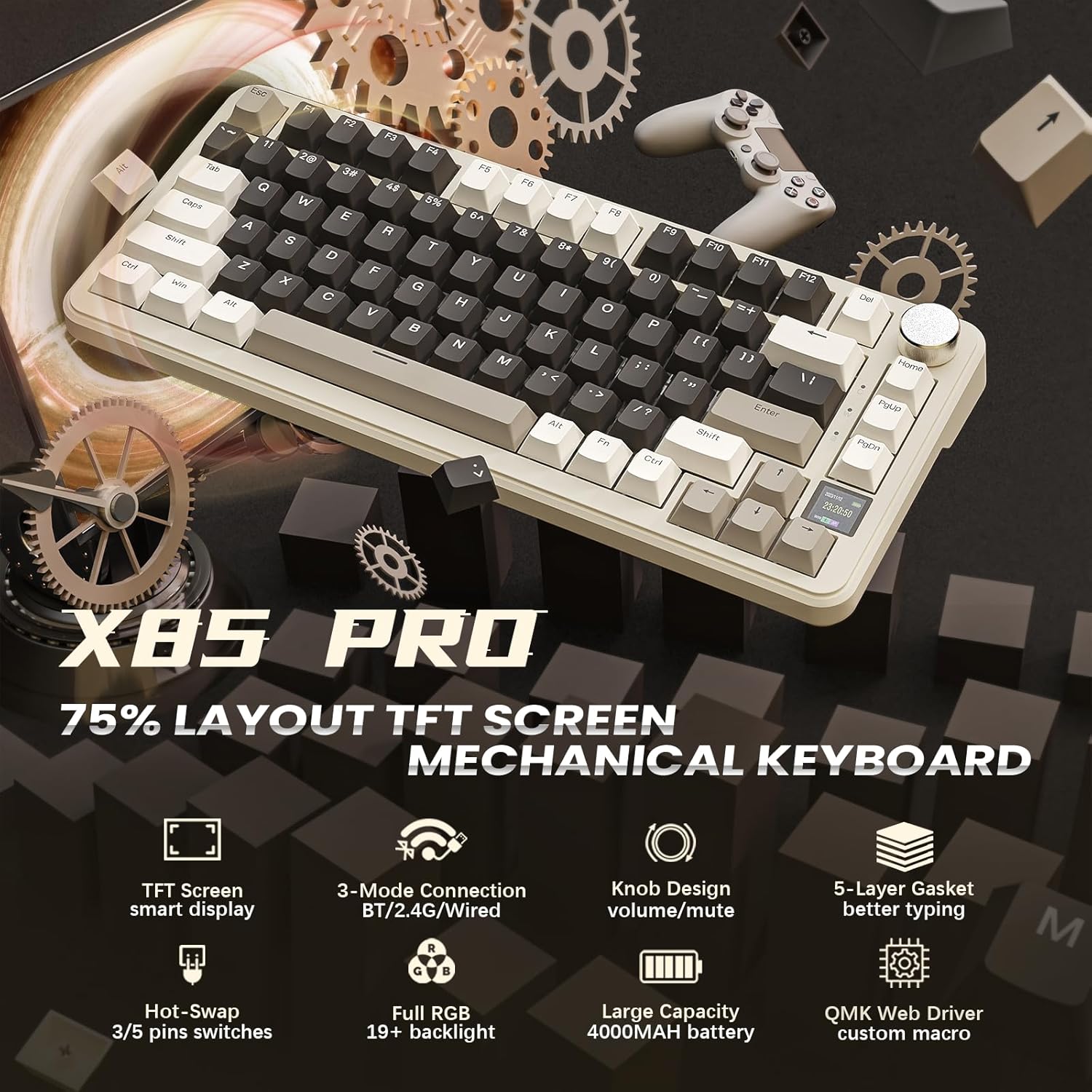 ATTACK SHARK X85Pro 75% Triple - مراجعة Keyboard Gaming Mac وسعره