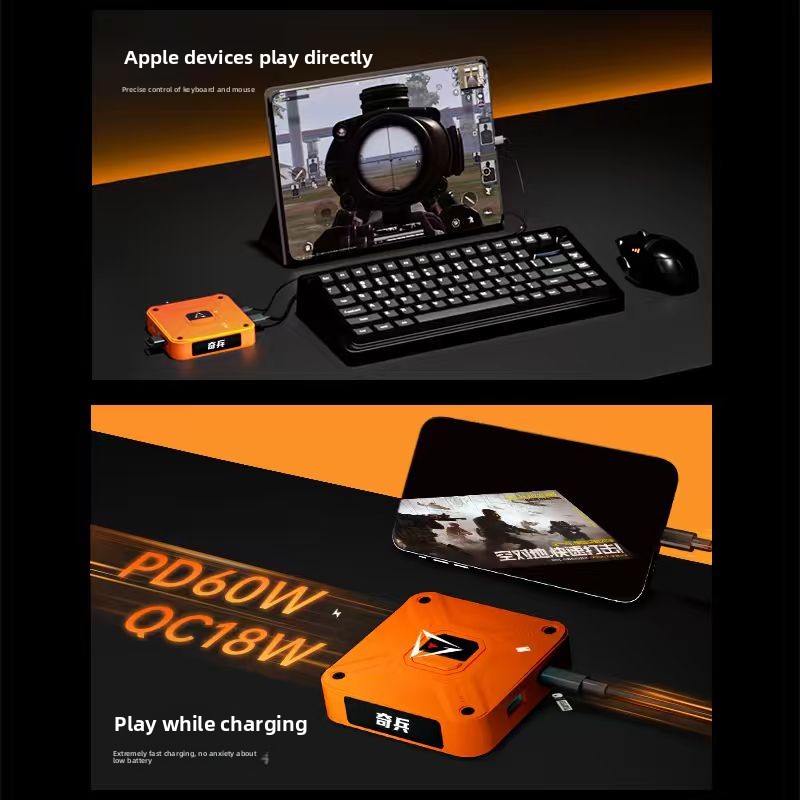 Aimzenix AX360M QiBing iOS Key - مراجعة Gaming Keyboard And Mouse Converter For Mobile وسعره