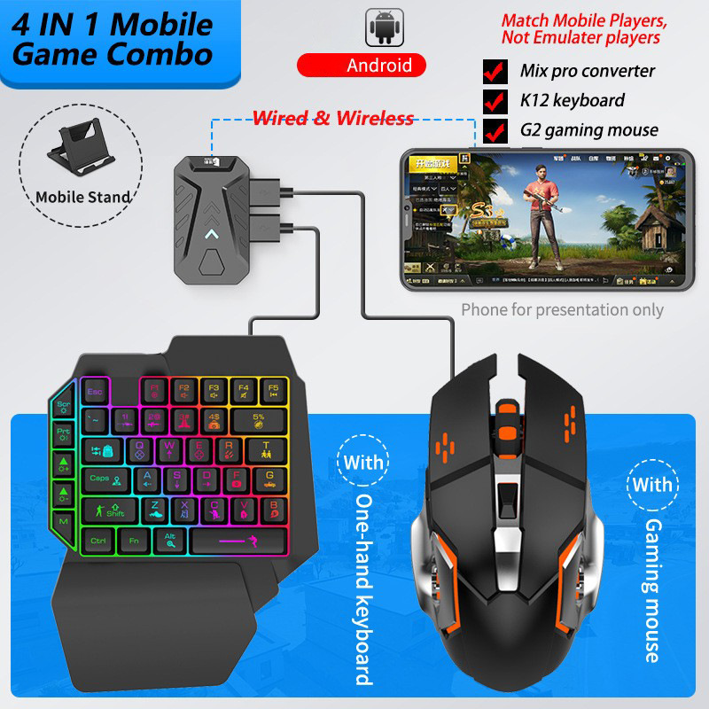 Mobile Games Converter Gaming  - مراجعة Gaming Keyboard And Mouse Converter For Mobile وسعره
