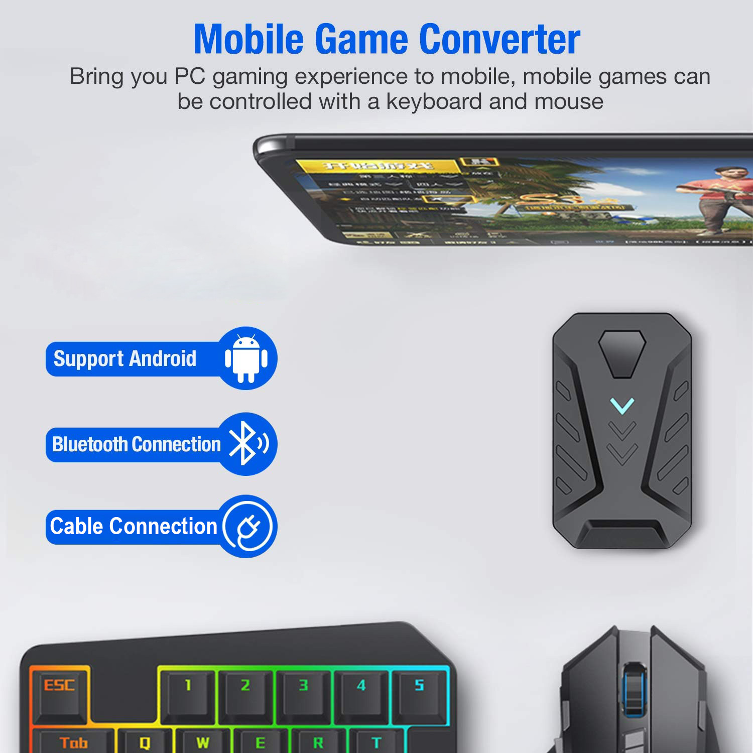 Mobile Games Converter Gaming  - مراجعة Gaming Keyboard And Mouse Converter For Mobile وسعره