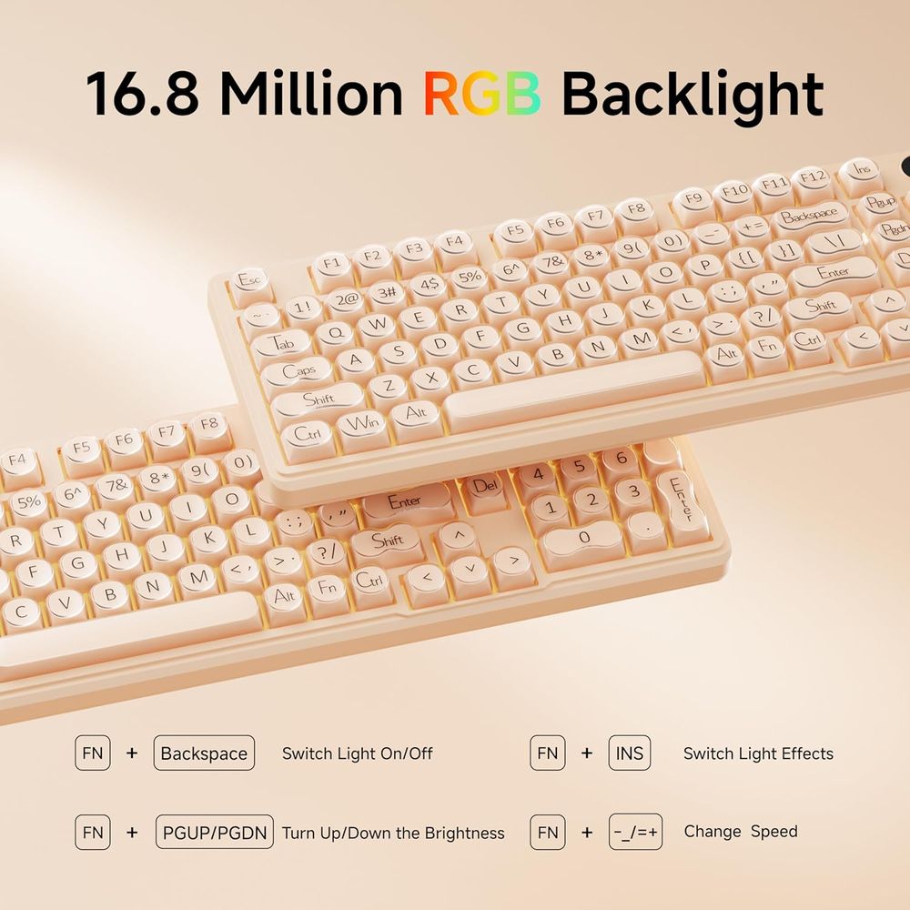 98-Key Creamy Gaming Keyboard  - مراجعة Gaming Keyboard No Number Pad وسعره