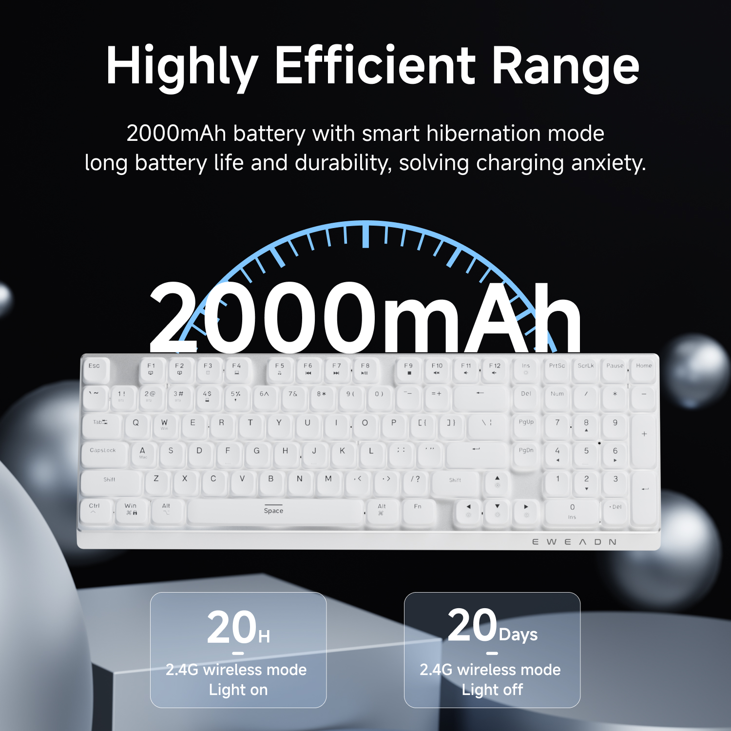 EWEADN Wireless Low-Profile Me - مراجعة Gaming Keyboard Mechanical وسعره