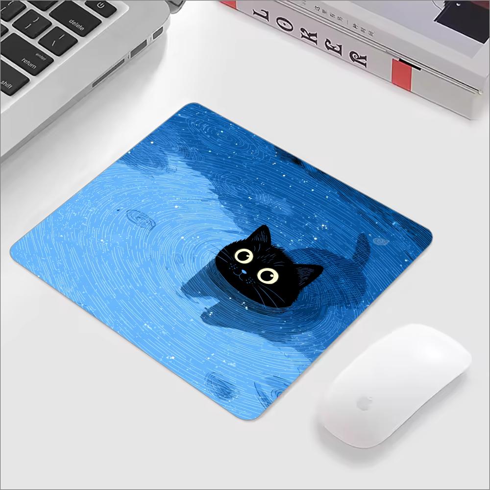 Cute Black Cat Glass Mouse Pad - مراجعة Gaming Keyboard Mouse وسعره