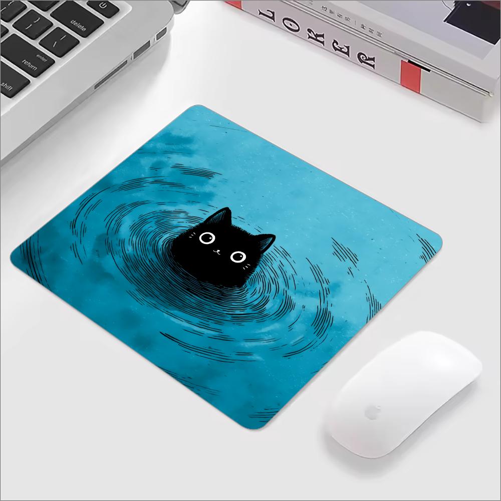 Cute Black Cat Glass Mouse Pad - مراجعة Gaming Keyboard Mouse وسعره