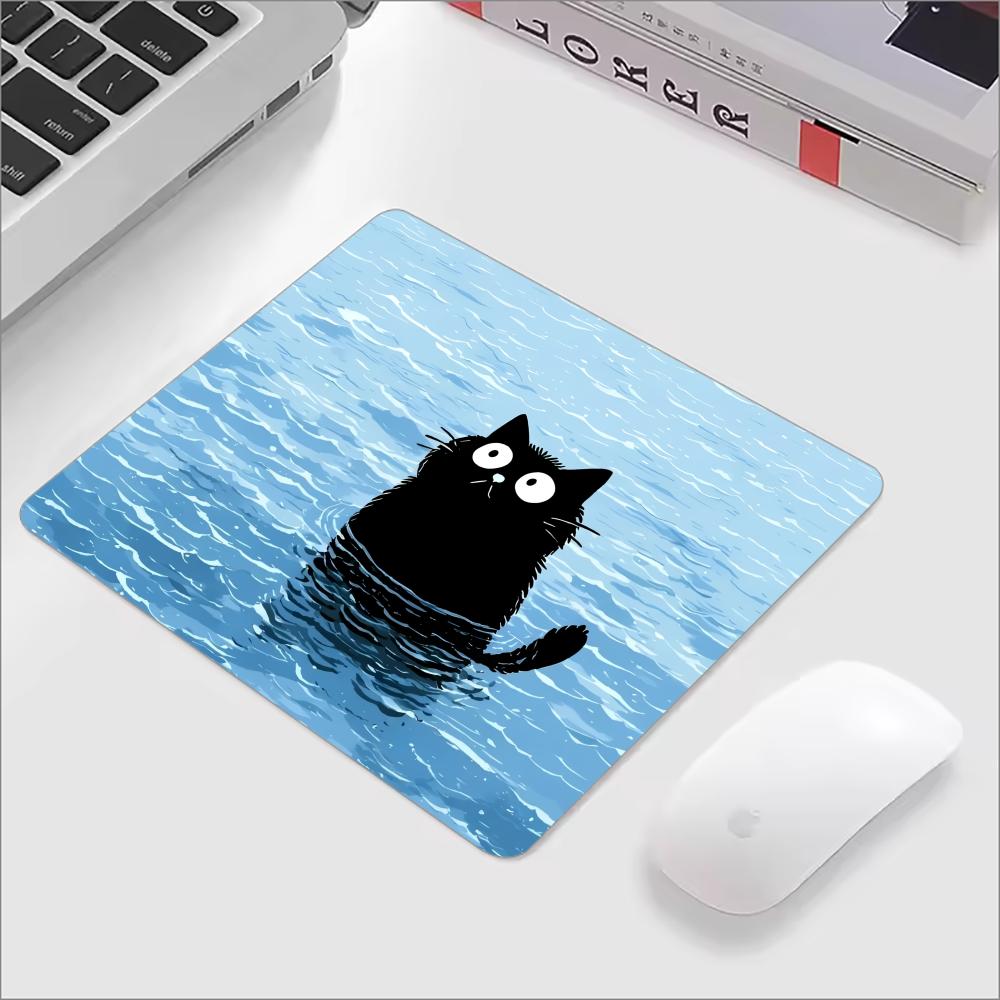 Cute Black Cat Glass Mouse Pad - مراجعة Gaming Keyboard Mouse وسعره