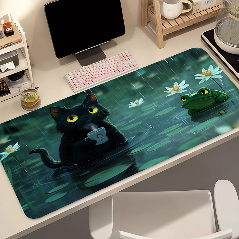 Kawaii Black Cat Silicone Soft - مراجعة Gaming Keyboard Mouse وسعره
