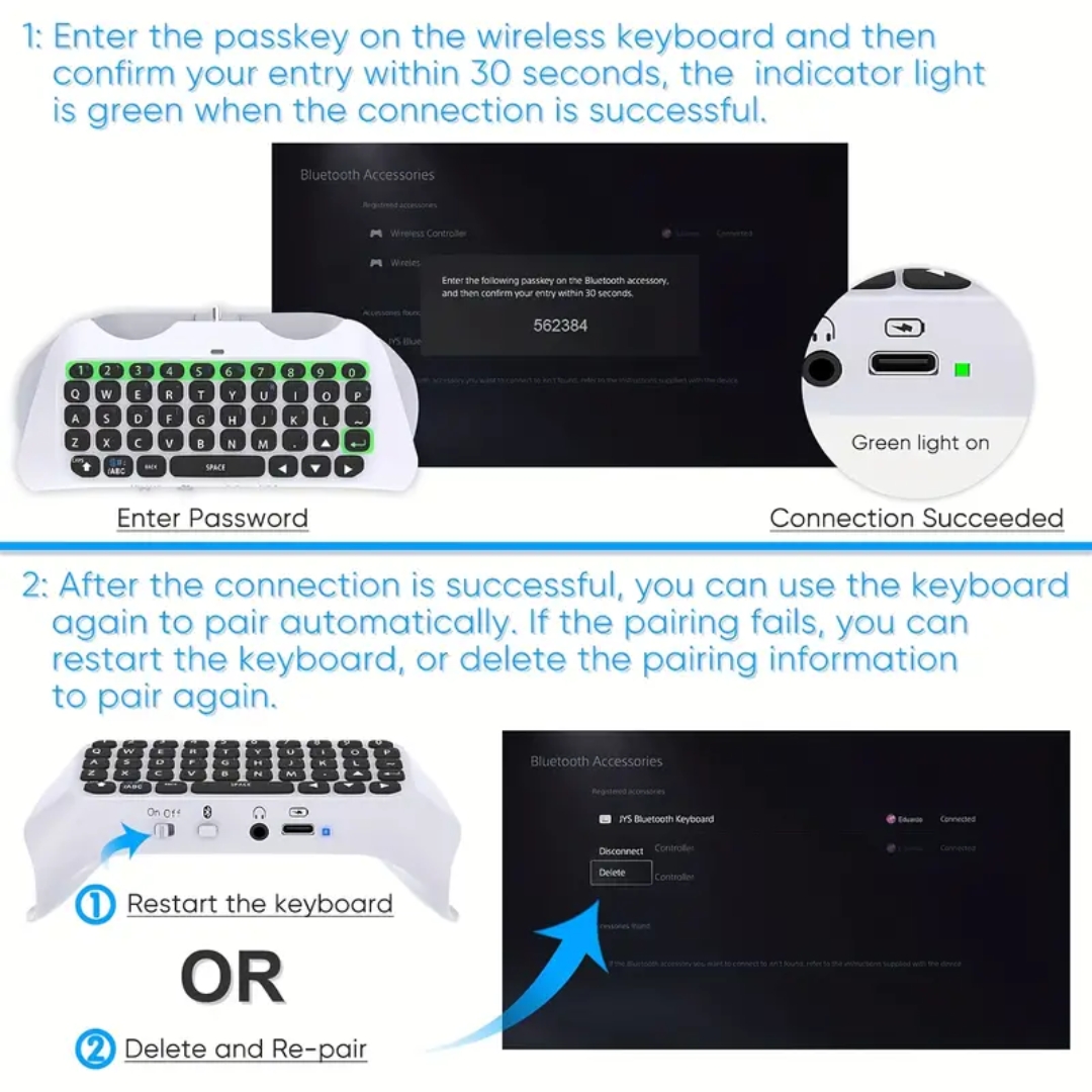 For Ps5 3.5mm Gaming Wireless  - مراجعة Gaming Keyboard Mini وسعره