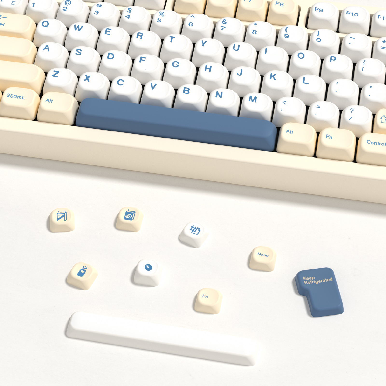 KBDiy GMK Soymilk Keycaps Retr - مراجعة Gaming Keyboard No Number Pad وسعره