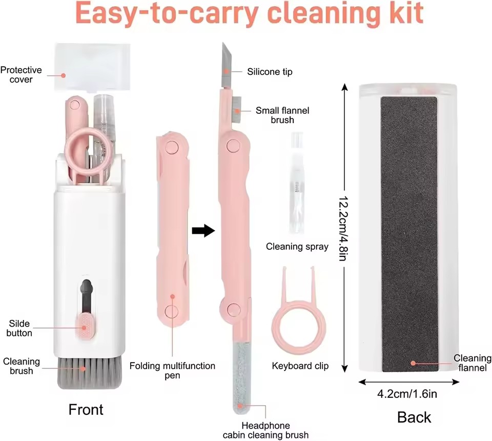 7 in 1 Cleaning Kit Computer K - مراجعة Keycap Puller Ring وسعره
