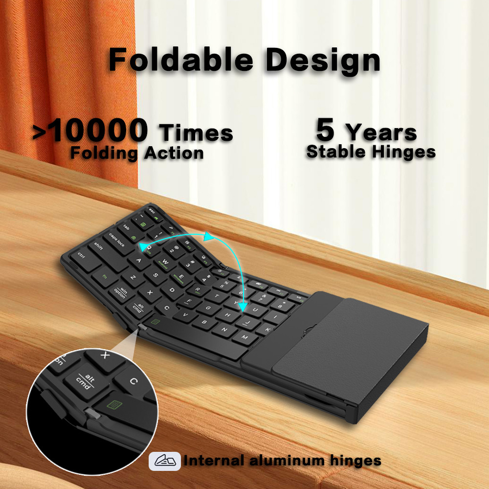JOMAA Foldable Bluetooth Keybo - مراجعة Gaming Keyboard No Number Pad وسعره